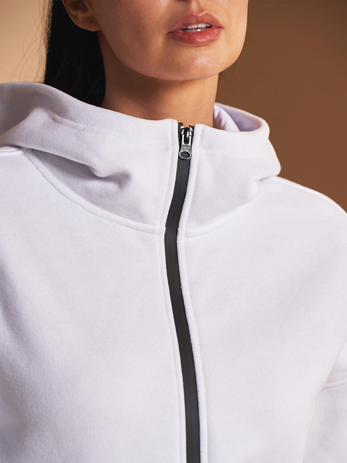 More Than Basic Tennis Fleece Cropped Hood Jacket