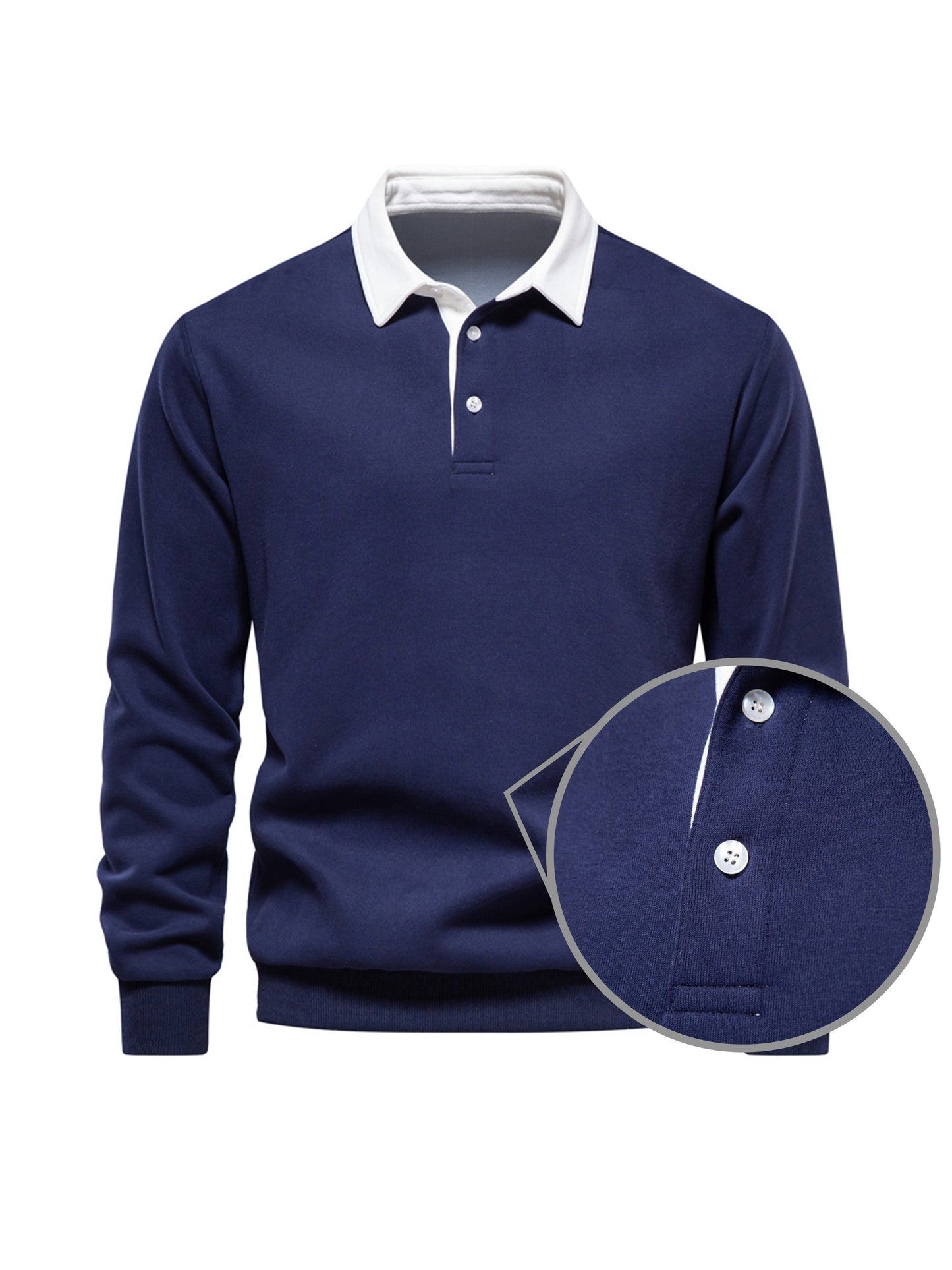 More Than Basic Men's Golf Button Up Collared Sweatshirt