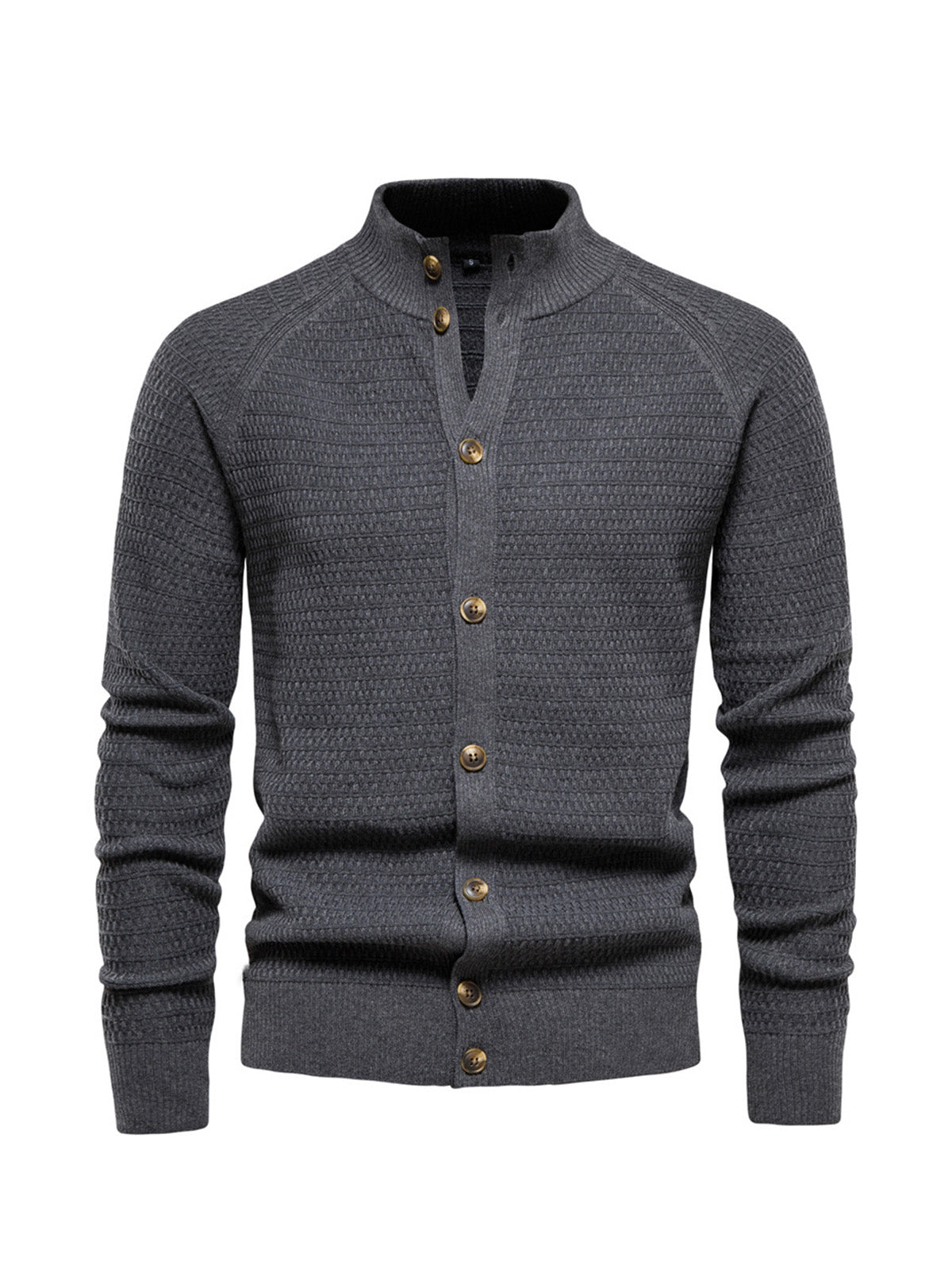 More Than Basic Men's Golf Knit Button Up Cardigan