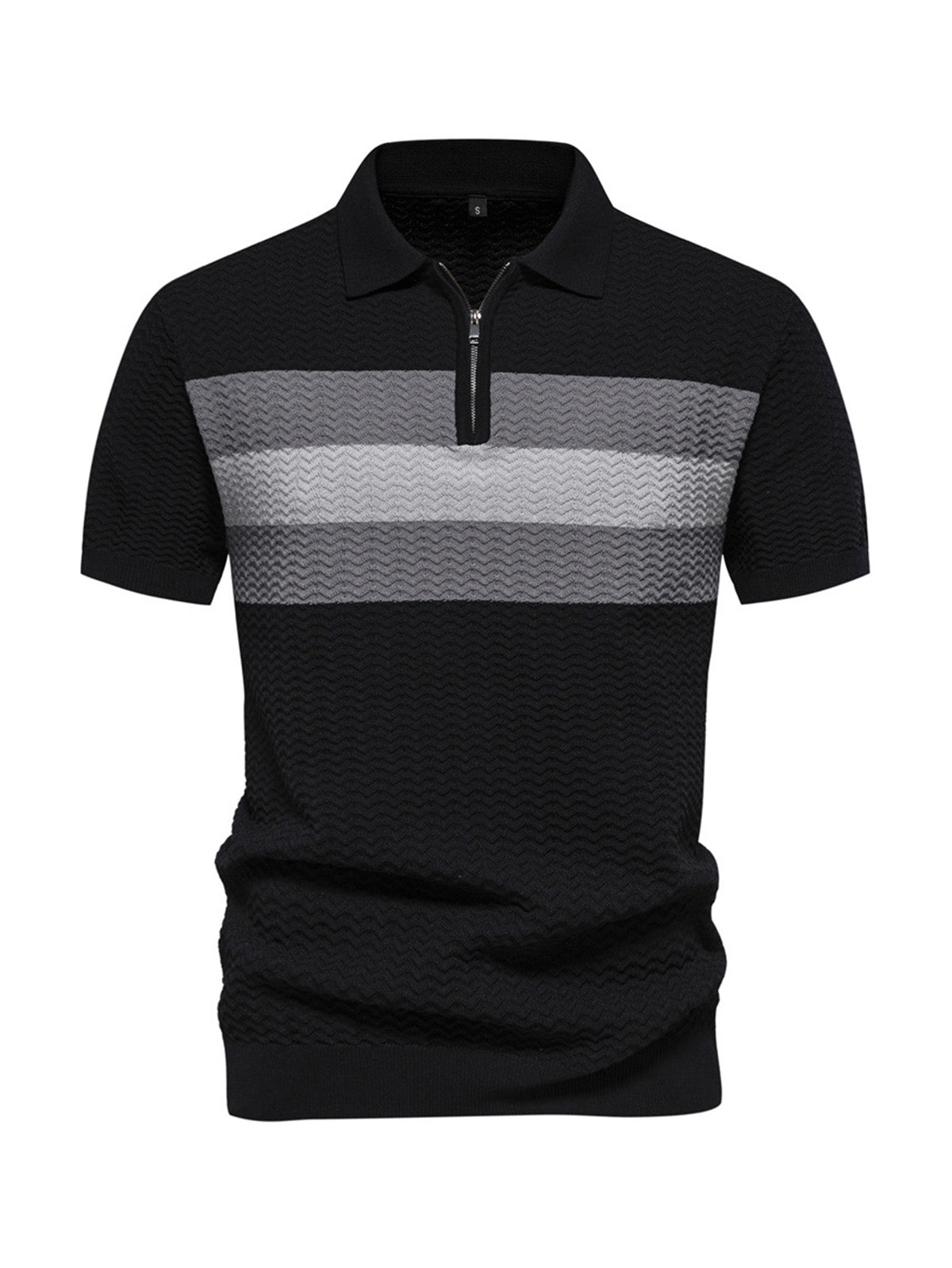 More Than Basic Men's Knit Golf Shirt Quarterzip