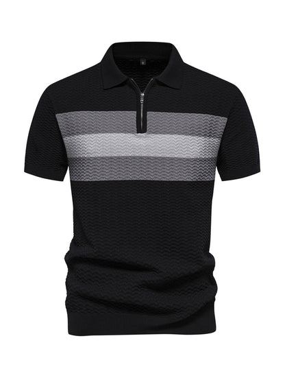 More Than Basic Men's Knit Golf Shirt Quarterzip