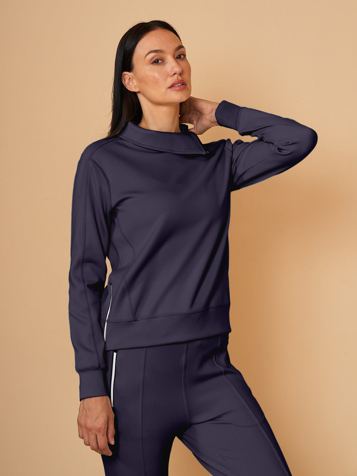 More Than Basic Irregular Collar Golf Sweatshirt