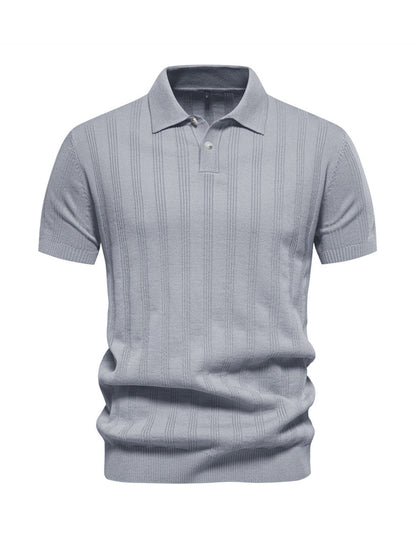 More Than Basic Men's Knit Polo Top