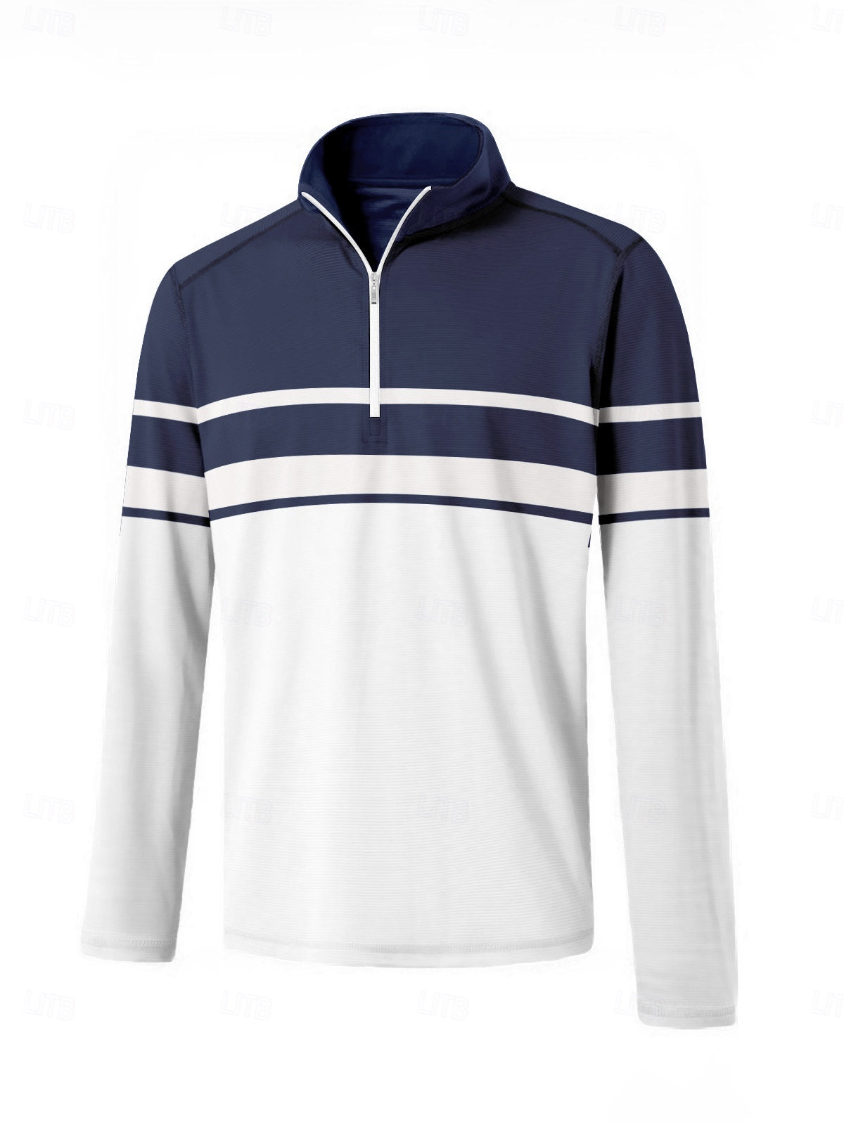 Playful Nautical Men's Golf Shirt Quarterzip UPF50+