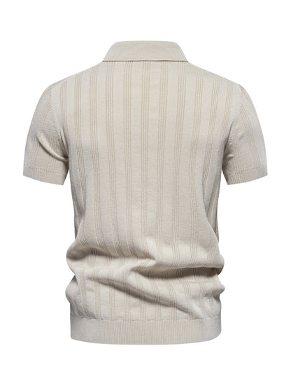 More Than Basic Men's Knit Polo Top