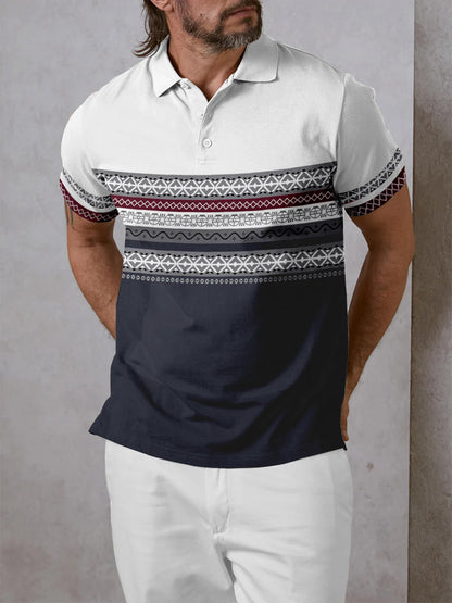 Bold Baroque Men's Polo Top UPF50+