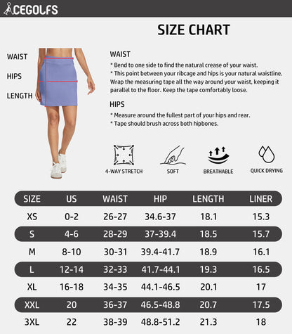 Basic 19 Inch High Waist Skort UPF50+