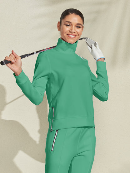 More Than Basic Irregular Collar Golf Sweatshirt