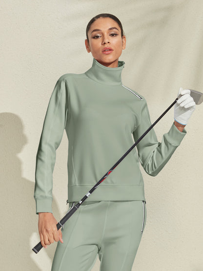 More Than Basic Irregular Collar Golf Sweatshirt