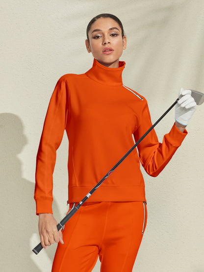 More Than Basic Irregular Collar Golf Sweatshirt