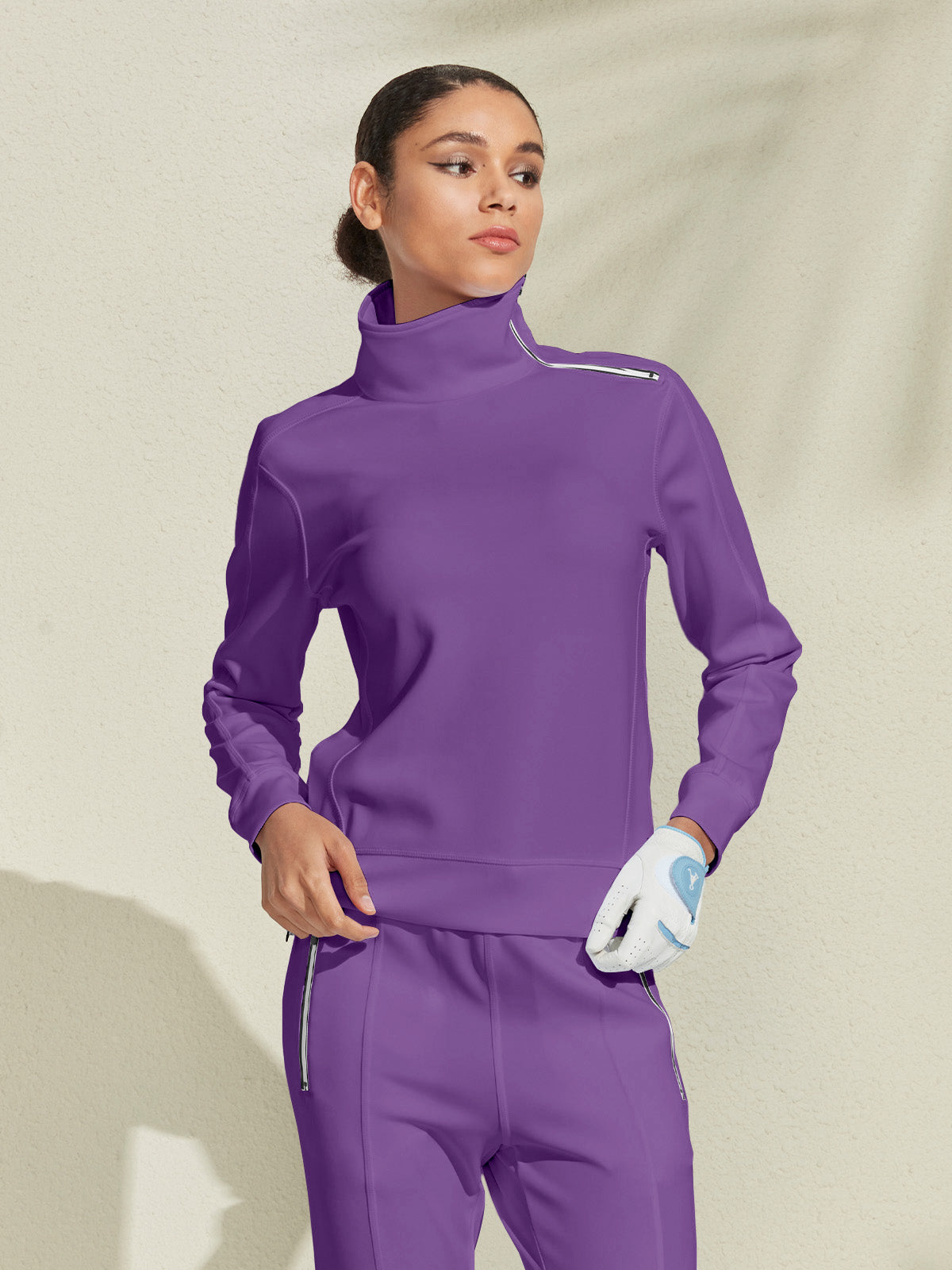 More Than Basic Irregular Collar Golf Sweatshirt