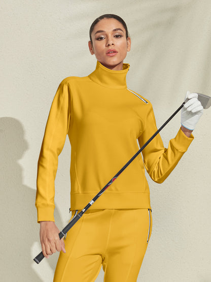 More Than Basic Irregular Collar Golf Sweatshirt