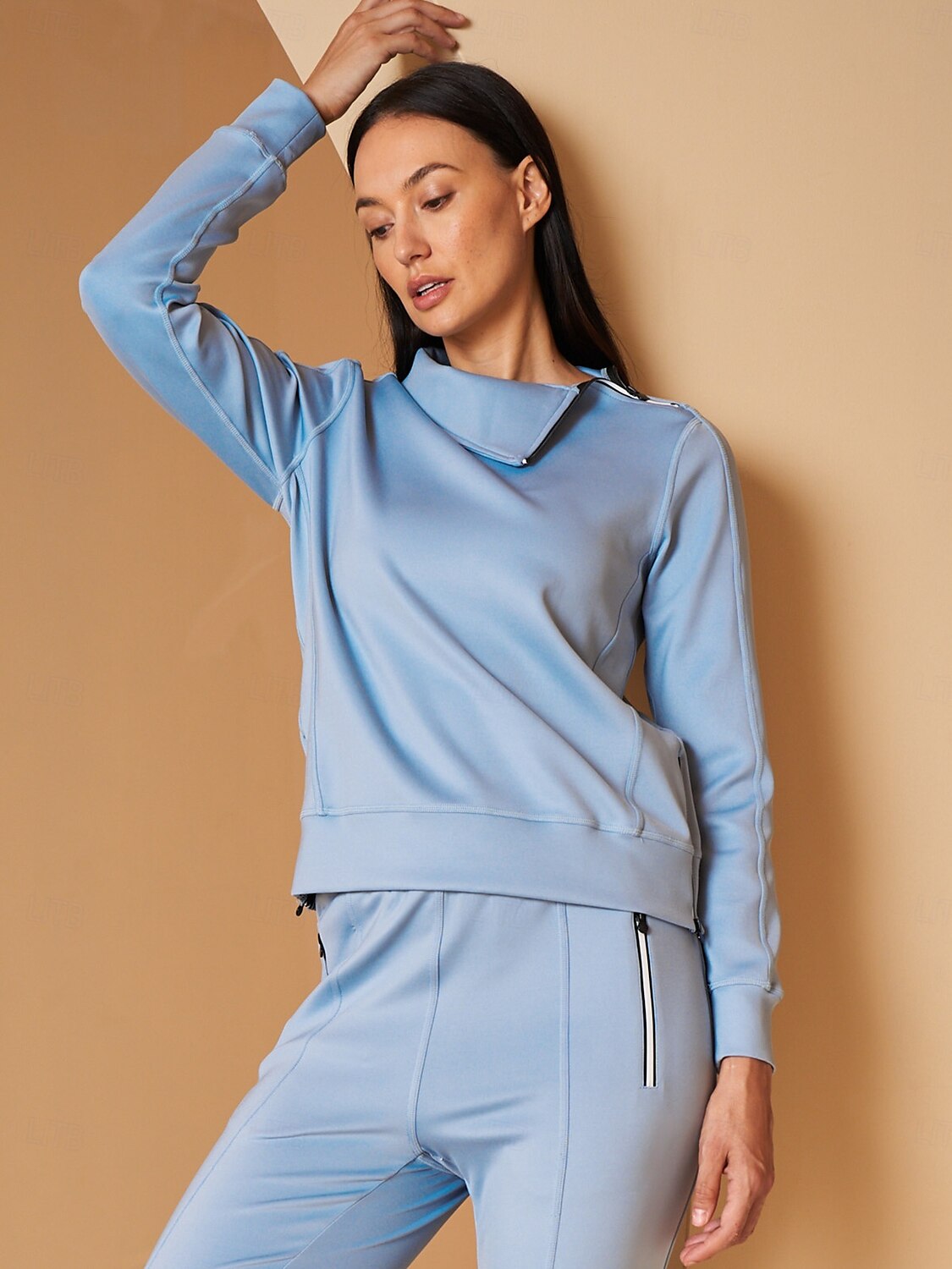 More Than Basic Irregular Collar Golf Sweatshirt