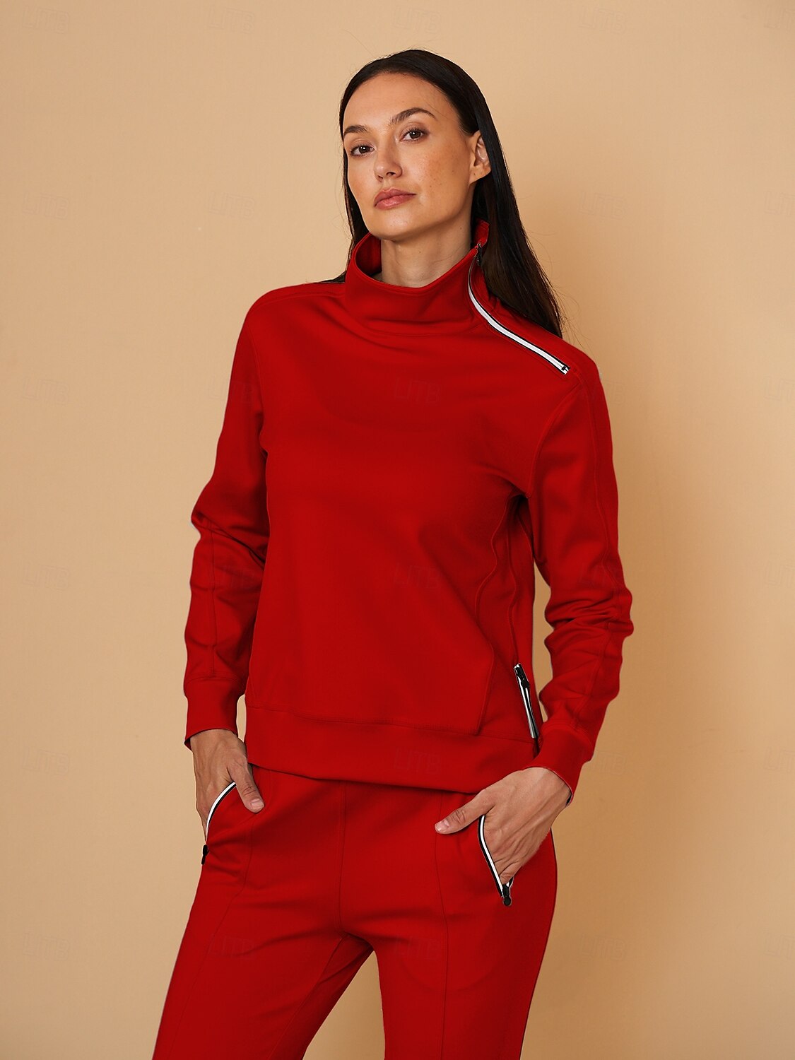 More Than Basic Irregular Collar Golf Sweatshirt