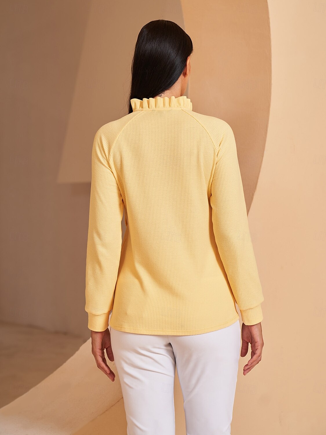 More Than Basic Ruffle Collar Sweatshirt