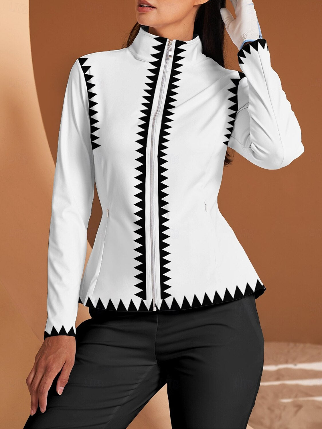 Bold Baroque Ruffle Golf Jacket Sun Protection