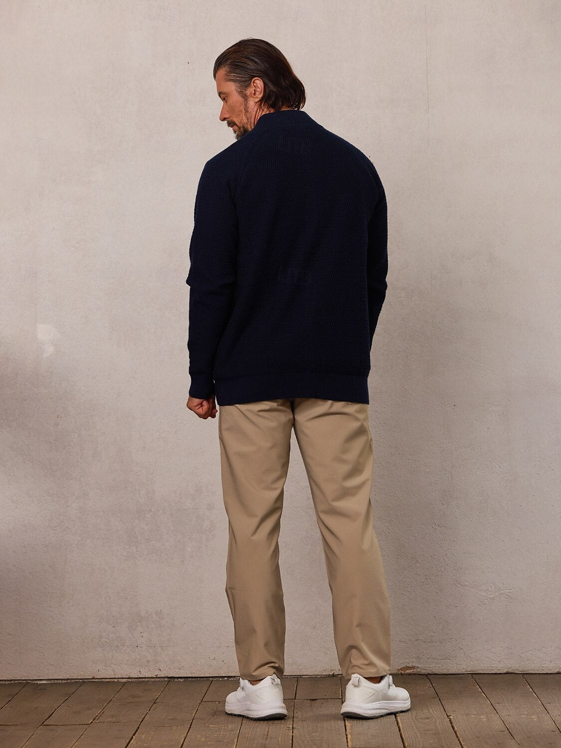 More Than Basic Men's Golf Knit Button Up Cardigan