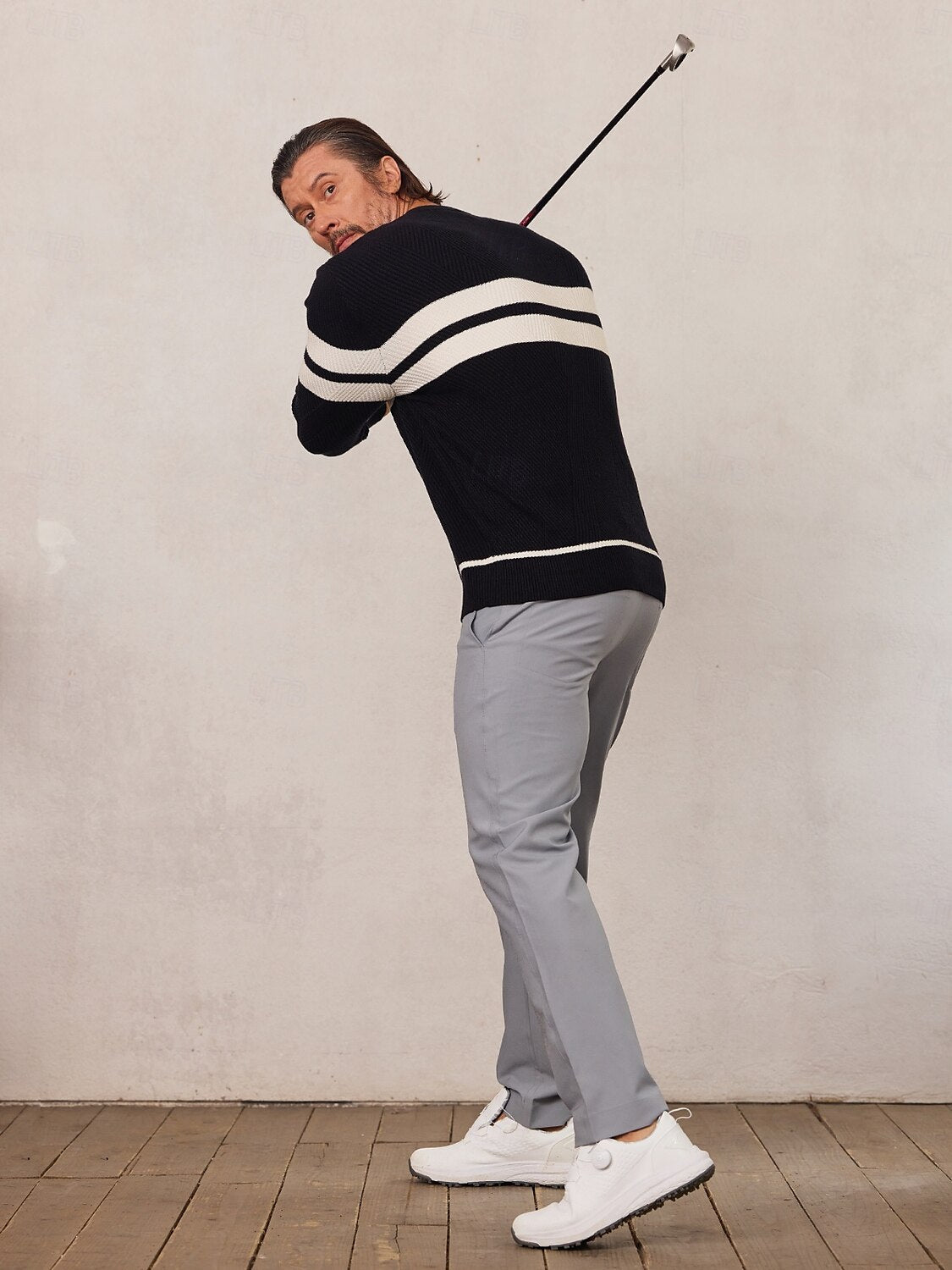 More Than Basic Men's Golf Crewneck Sweater