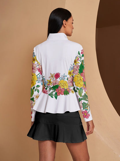 Botanical Energy Ruffle Golf Jacket Sun Protection