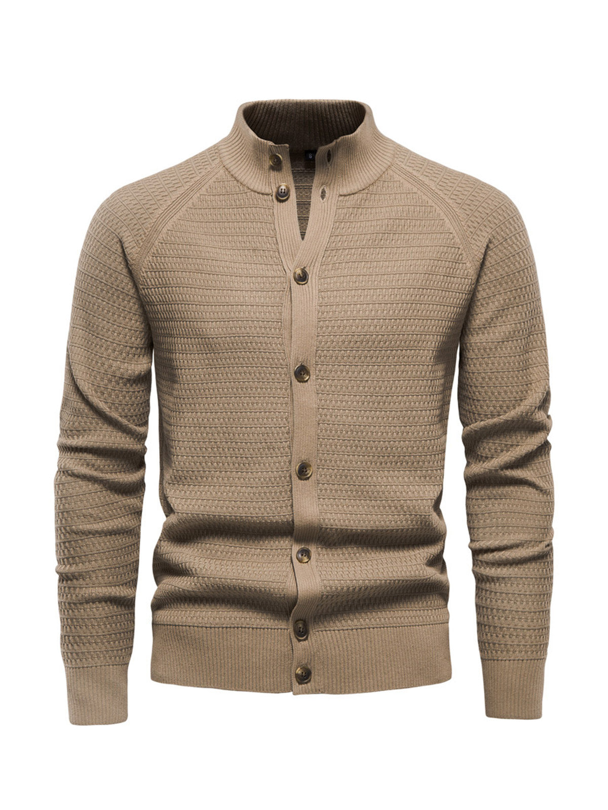 More Than Basic Men's Golf Knit Button Up Cardigan