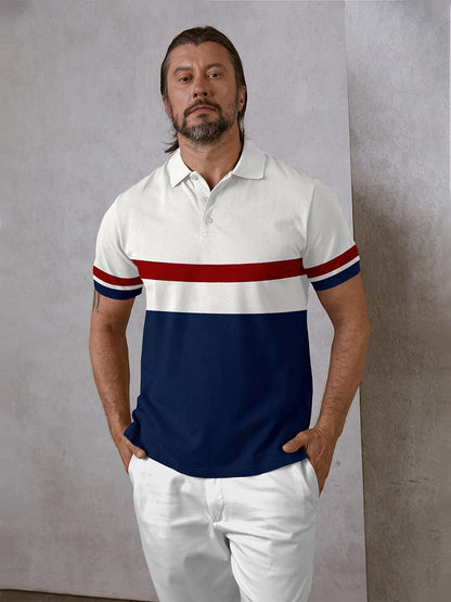 Playful Nautical Men's Polo Top UPF50+