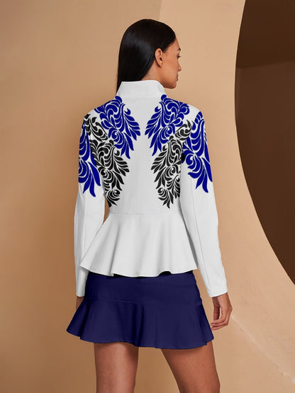 Bold Baroque Ruffle Golf Jacket Sun Protection