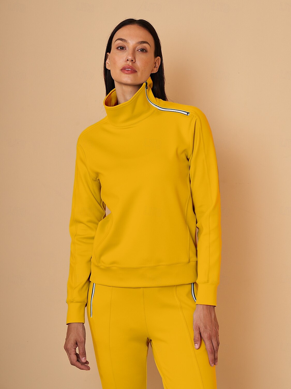 More Than Basic Irregular Collar Golf Sweatshirt