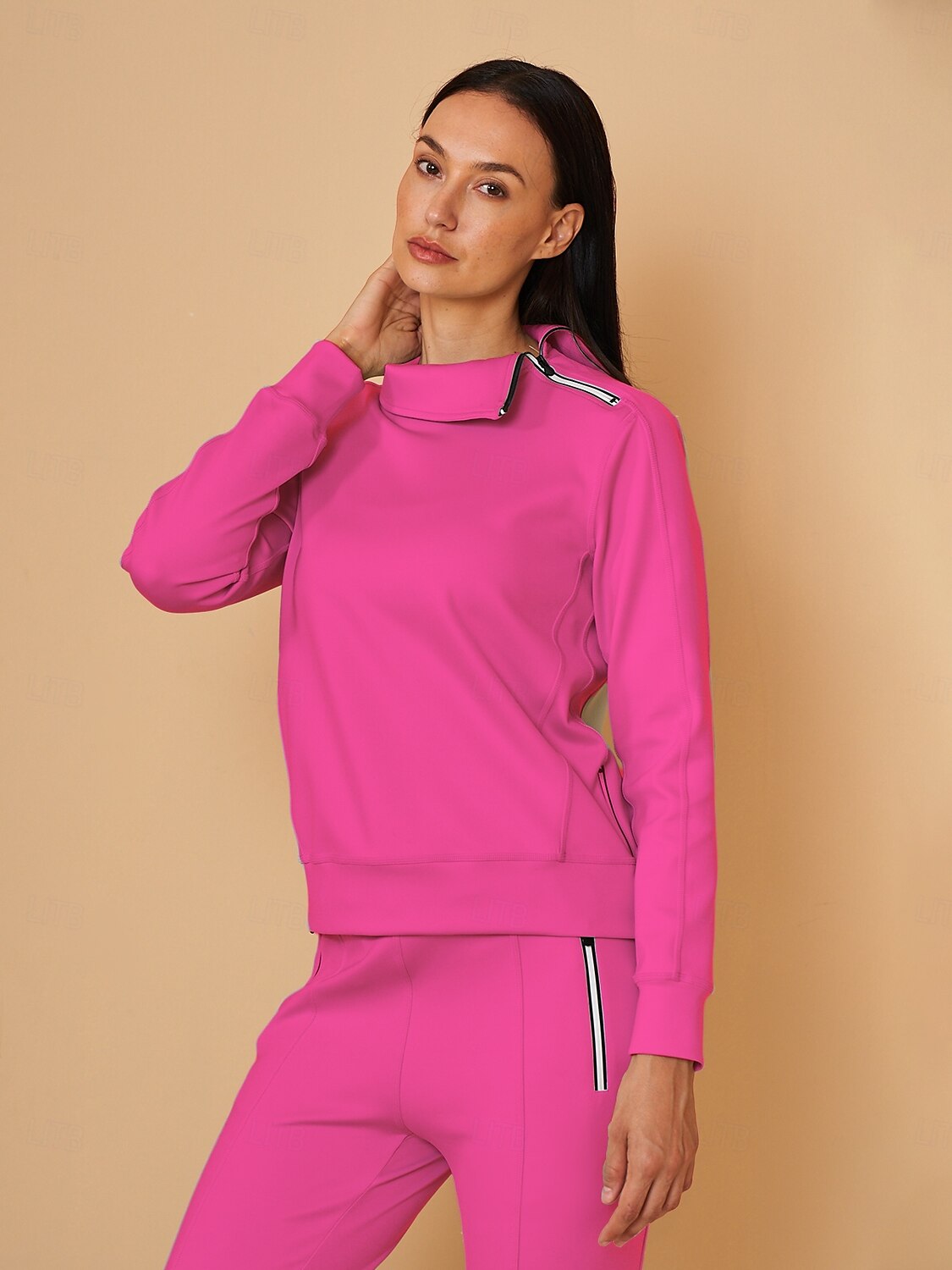 More Than Basic Irregular Collar Golf Sweatshirt