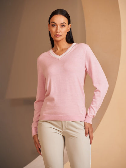 More Than Basic Merino Wool  V Neck Sweater