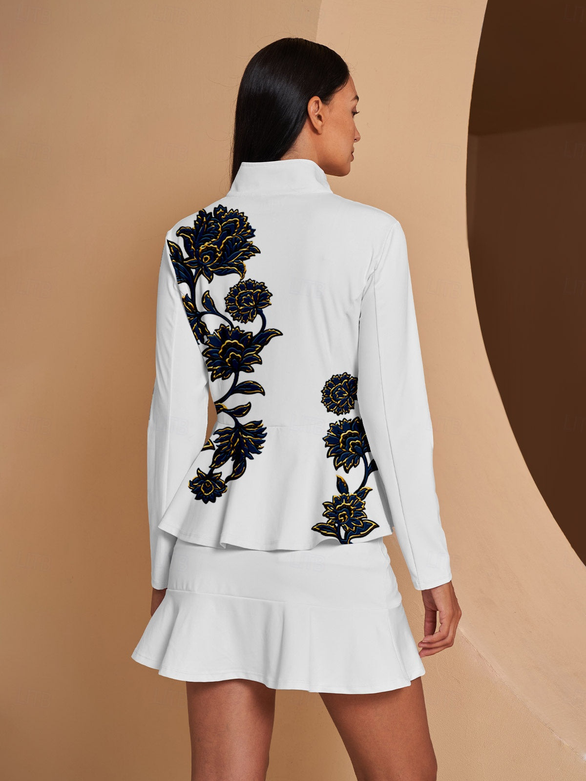 Botanical Energy Ruffle Golf Jacket Sun Protection