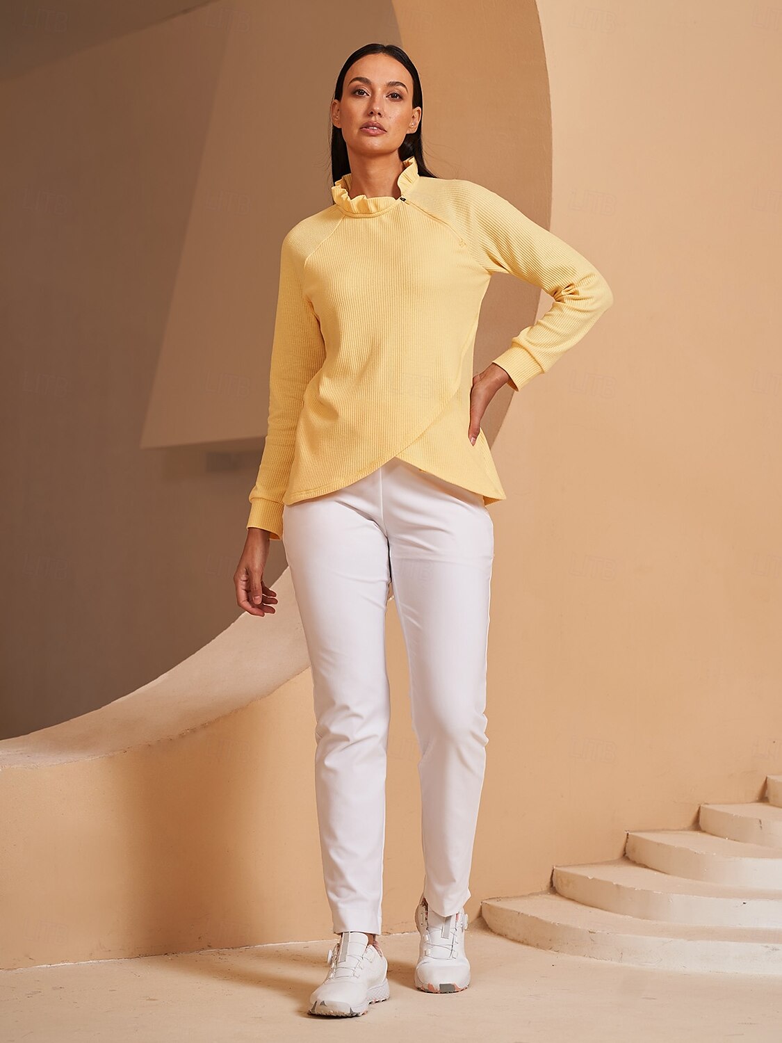 More Than Basic Ruffle Collar Sweatshirt