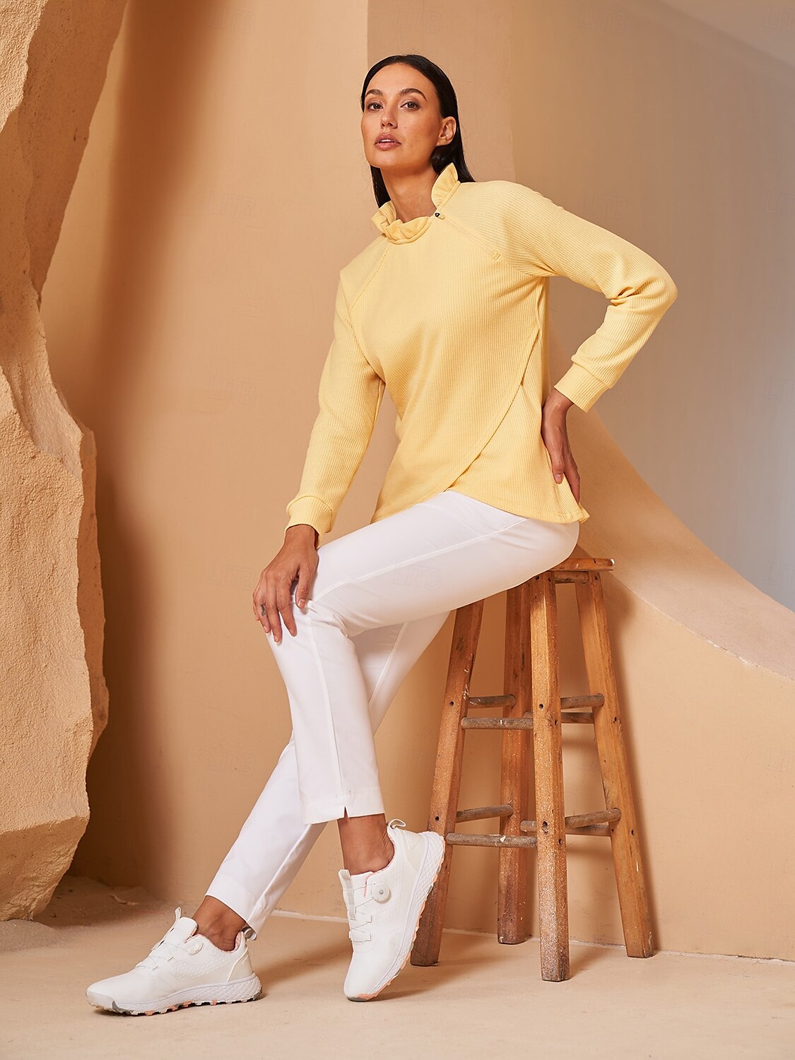 More Than Basic Ruffle Collar Sweatshirt