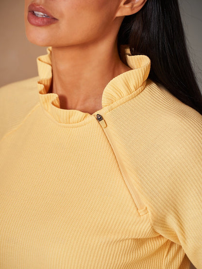 More Than Basic Ruffle Collar Sweatshirt