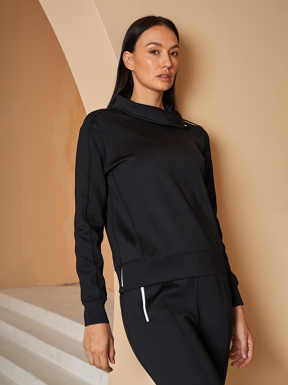 More Than Basic Irregular Collar Golf Sweatshirt