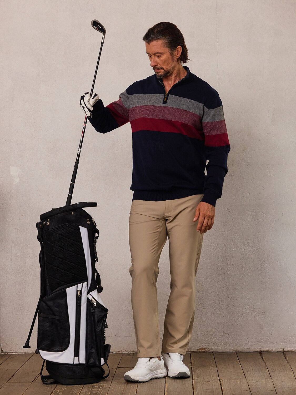 More Than Basic Men's Golf Quarter Zip Sweater