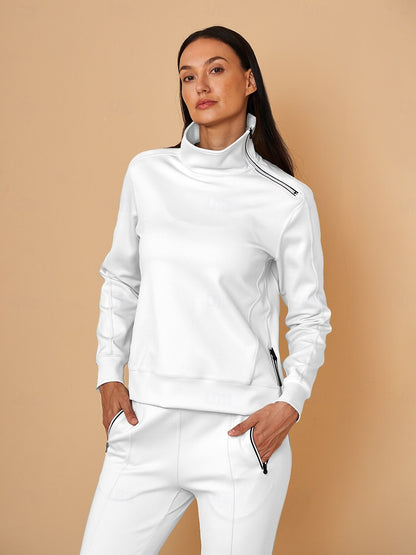 More Than Basic Irregular Collar Golf Sweatshirt