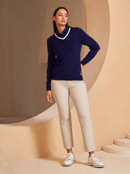 More Than Basic Merino Wool  V Neck Sweater