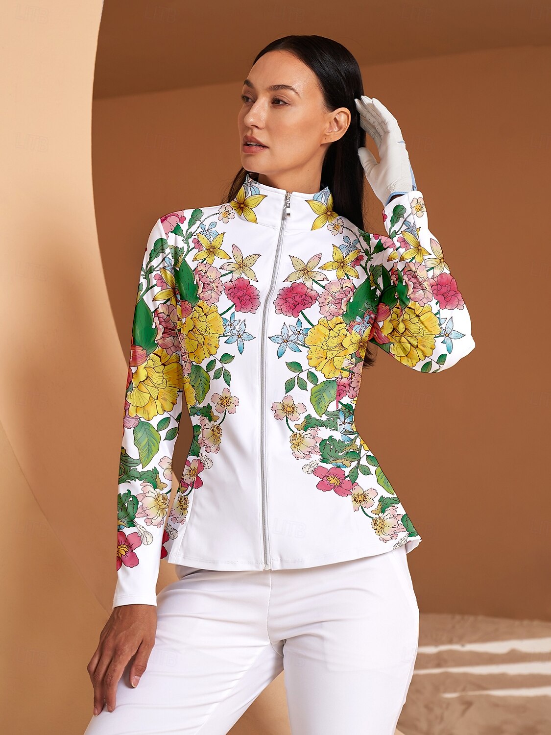 Botanical Energy Ruffle Golf Jacket Sun Protection