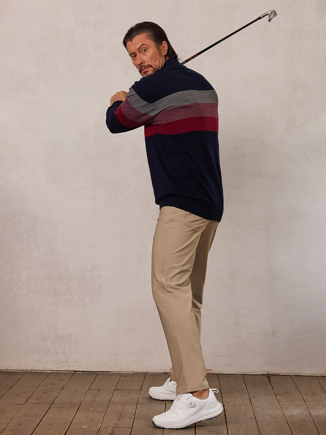 More Than Basic Men's Golf Quarter Zip Sweater