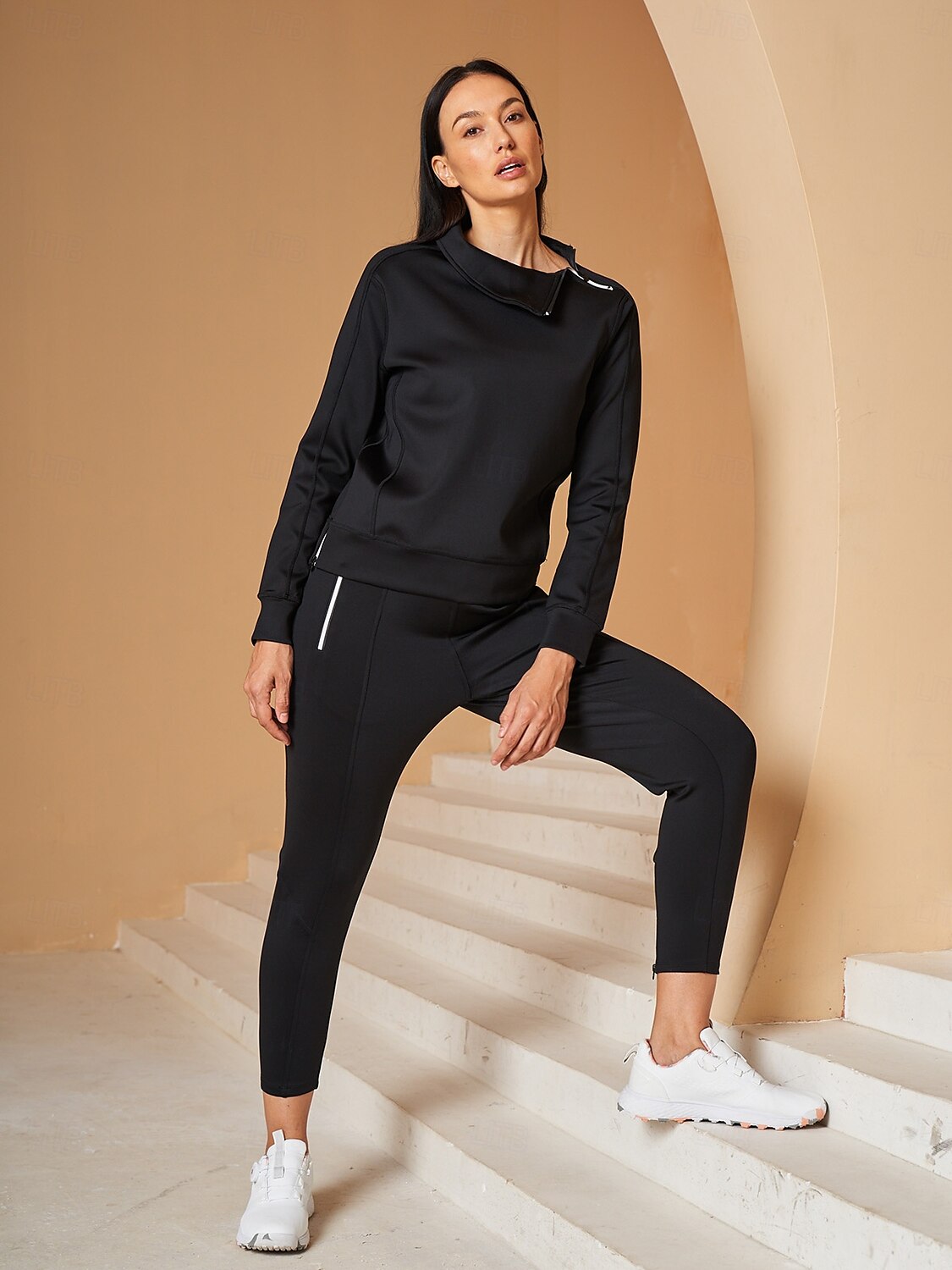 More Than Basic Irregular Collar Golf Sweatshirt