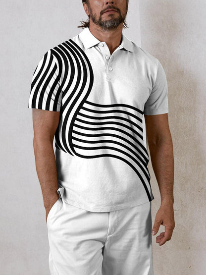 Playful Nautical Men's Polo Top UPF50+