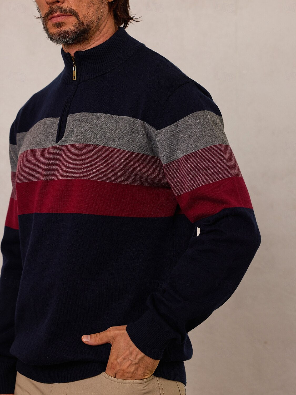 More Than Basic Men's Golf Quarter Zip Sweater