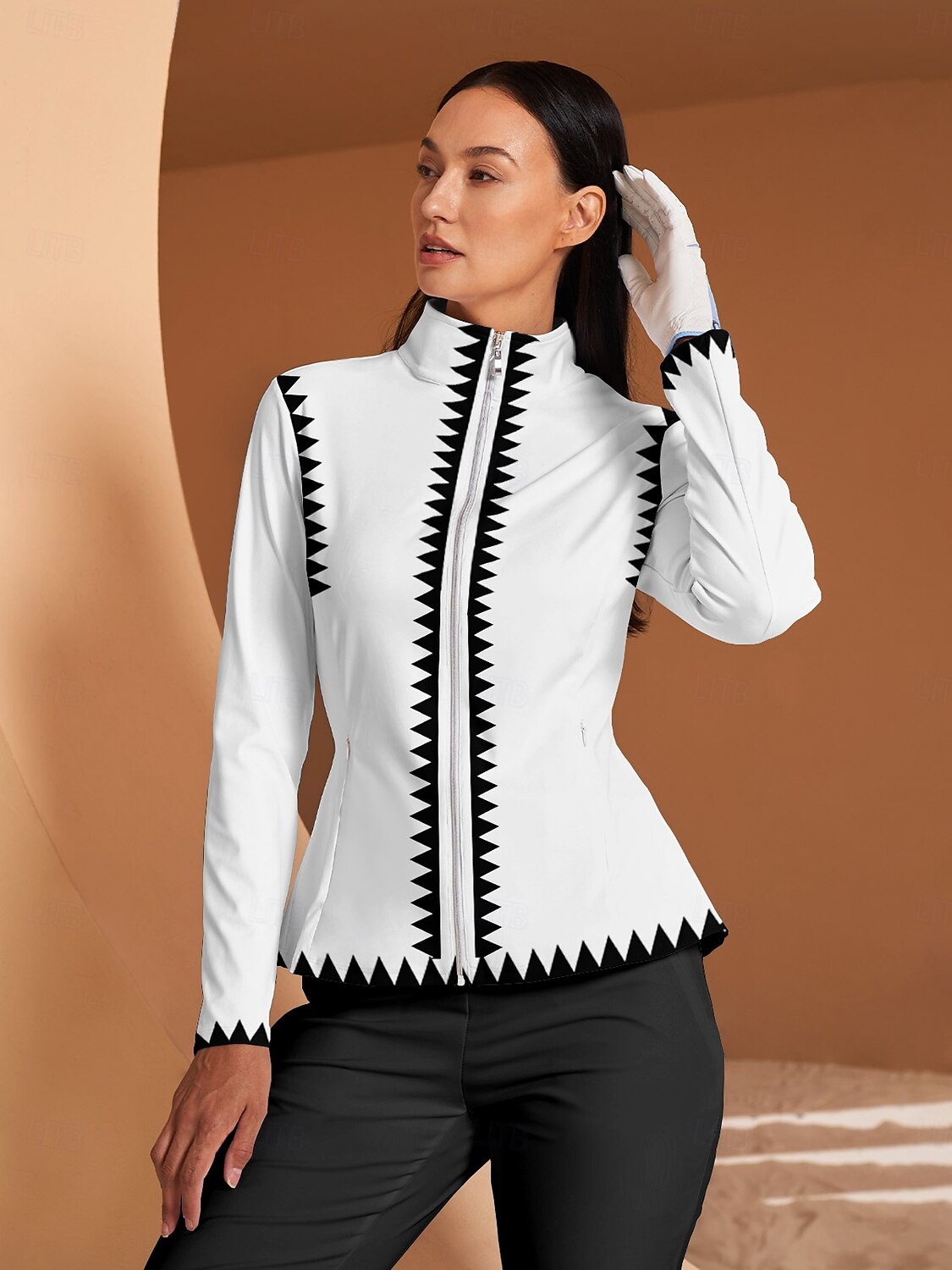 Bold Baroque Ruffle Golf Jacket Sun Protection