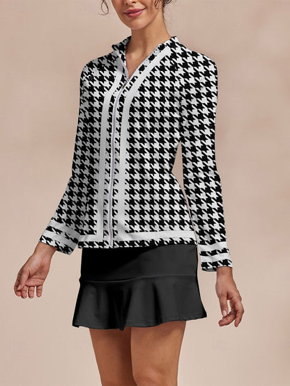 Not So Classic Houndstooth Golf Mid Layer