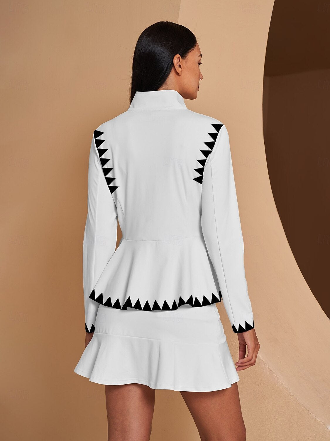 Bold Baroque Ruffle Golf Jacket Sun Protection