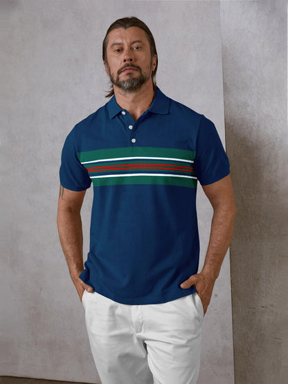 Playful Nautical Men's Polo Top UPF50+